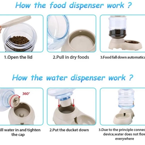 Automatic pet feeder - kibble and water despencer - Picture 5 of 6